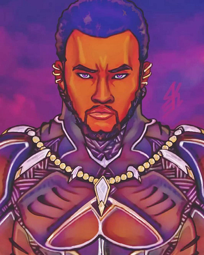 The Black Panther graphic design illustration