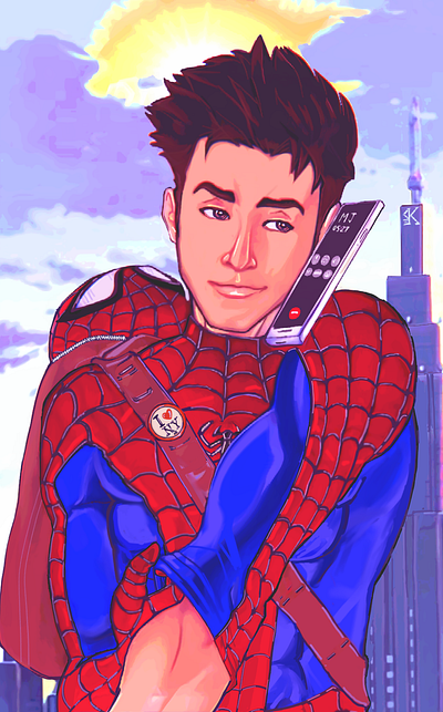 Peter Parker ( Spider -Man ) graphic design ill illustration