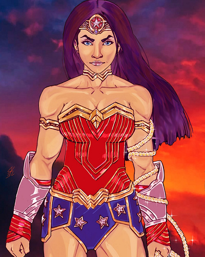 Wonder Woman graphic design il illustration