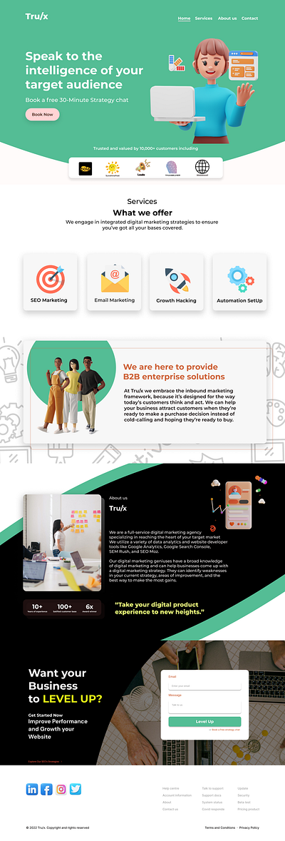 Tru/x landing page - concept animation app branding design graphic design illustration logo ui ux vector