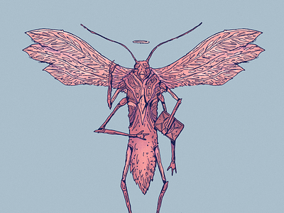 Inktober day 16: Rise angel art cartoon character character design drawing illustration inktober insect