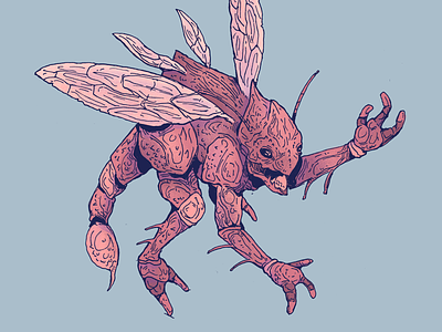 Inktober day 17: Demon art cartoon character character design demon design drawing illustration inktober insect