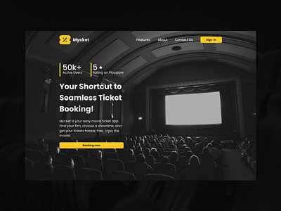 Landing page of Mycket - DailyUI dailyui landingpage ui ux