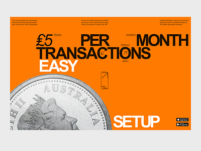 Finance - Website Design black dribble layout like money orange poster swiss ui vybornov webdesign website
