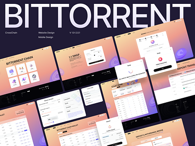 Bittorrnt - Website design blockchain branding crosschain crypto design graphic design illustration ue ue design ui ui design