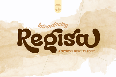 Regisa Typeface banner branding calligraphy comic design display flyer graphic illustration lettering logo logotype magazine modern retro script typeface typographic typography vector