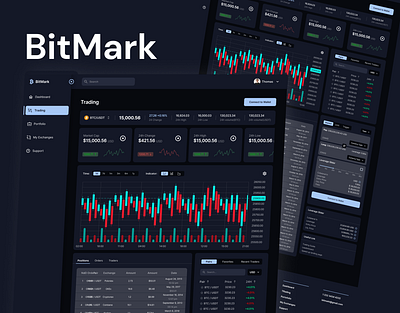 BitMark crypto cryptocurrency dark design figma finance money ui ux website