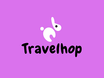 travelhop bold branding bunny geometric hare hop logo logodesign modern rabbit travel