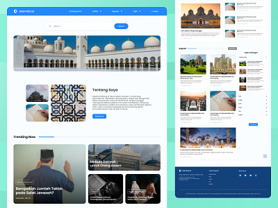 islaminfo.id Islamic Information and Education Portal Website branding design figma graphic design info islam islaminfo islaminformation landingpage mosque news portal ui uiux ux website