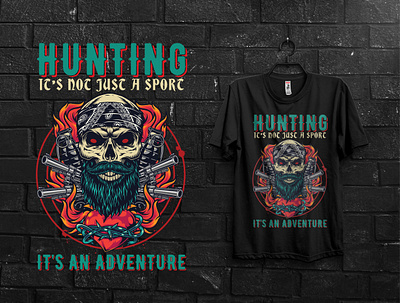 Hunting T-shirt Design advanture design fihing graphic design hunting hunting t shirt illustration t shirt t shirt bundle t shirt design tshirts
