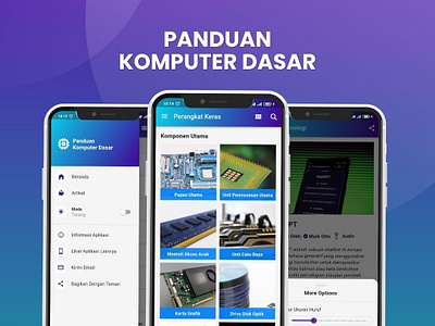 Panduan Komputer Dasar Android App android computer hardware mobile mobile app panduan komputer dasar playstore software technology ui ui design ux