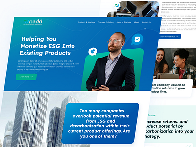 Nedd - Technology Company Landing Page branding business company design graphic design illustration landing page technology typography ui ux website