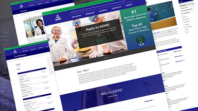 Alabama School of Math & Science Website Design brand branding content content page design digital graphic design homepage listing page math medical school science site design ui uiux university ux web web design