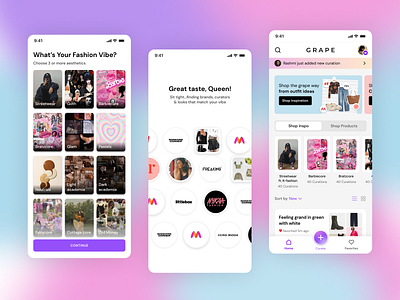 Fashion curations social app curations design ecommerce fashion mobile app shopping ui ux