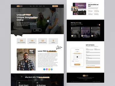 Portfolio Website Homepage agency landing page interfacly landing page portfolio web design portfolio website portfolio website homepage sabbiruiux ui ux design uiuxdesign