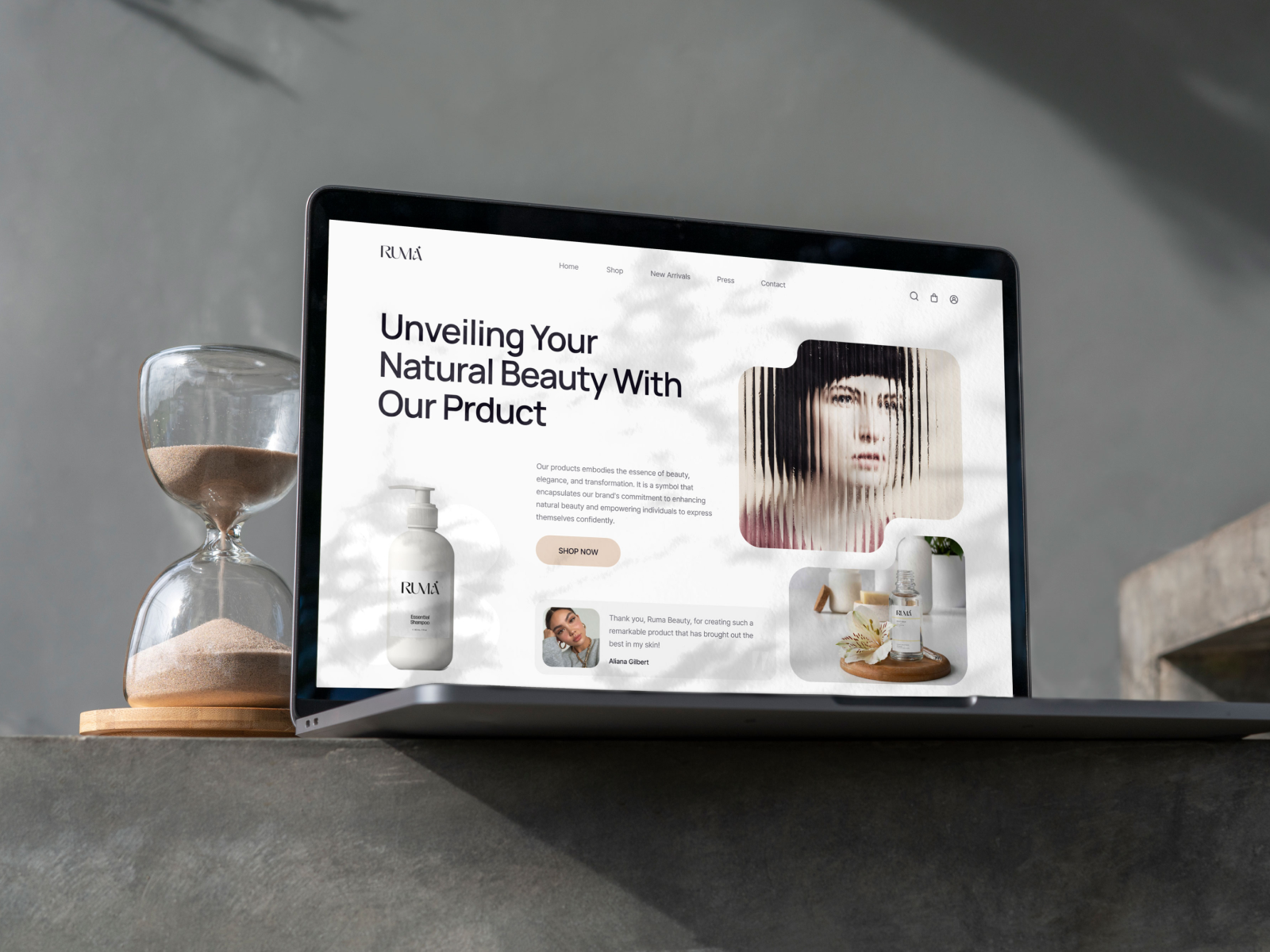 Ruma - A Skincare Cosmetic Brand Shop Landing beauty app beauty products case study clean cosmetics creative design ecommerce healthcare makeup minimal organic skincare shop shopify skincare squarespace ui ux web wellness