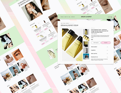 E-commerce cosmetics 🌱 Grown Alchemist branding design e commerce e commers green landing nature plant ui ux