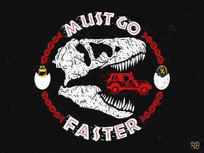 Must Go Faster grunge hand drawn illustration lettering texture typography
