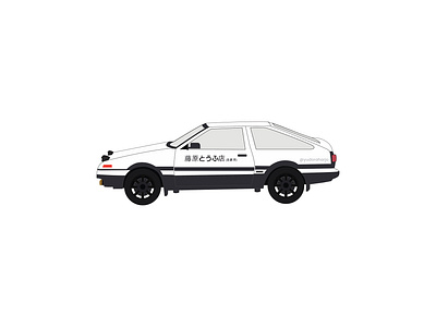 Toyota AE86 car illustration ae86 car illustration initial d toyota ae 86 car toyotaae86