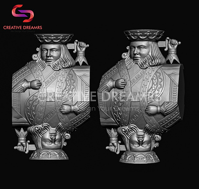 King- 3D Character Design 3d 3d modeling 3d rendering character design designing grey model modeling printing sculpting visualization