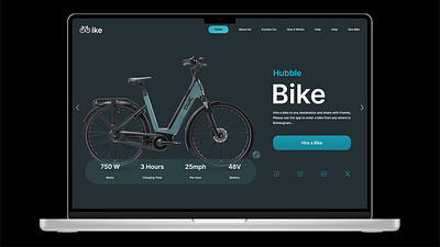 E-Bike Lading Page e bike graphic design landing page ui uiux ux