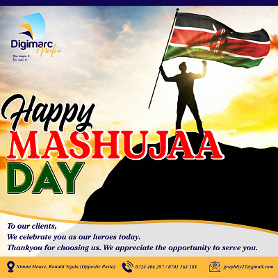 Mashujaa Day design graphic design kenya mashujaa day poster design typography