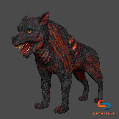 Hell Hound- 3D Character Design 3d 3d modeling 3d rendering character design designing dog greymodel hellhond modeling rendering sculpting visualization wolf