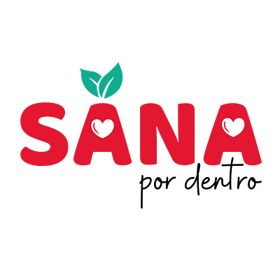 LOGOTIPO "SANA POR DENTRO" apple branding fit healthy healthy food logo logotipo marca snacks