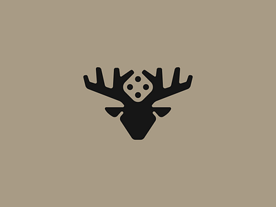 Deer and dice brand branding casino deer design elegant gambling graphic design illustration logo logotype mark minimalism minimalistic modern negative space sign