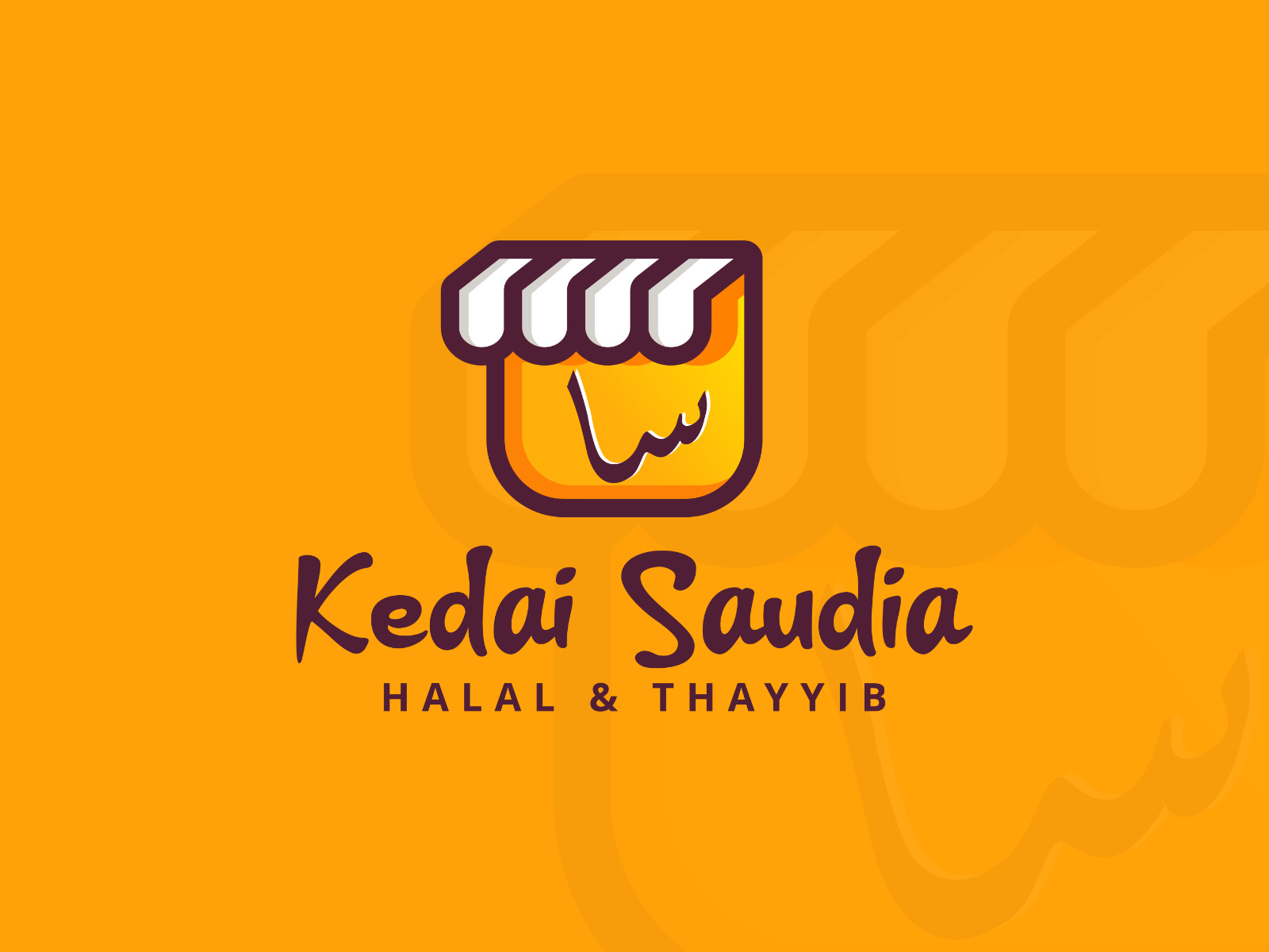 Logo Kedai Saudia (Logo Shop) by Samuderaism Studio on Dribbble, image size:1600x1200