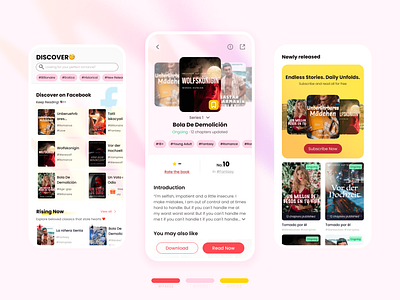 Book Reading App Re-design books mobile app novel reading redesign ui