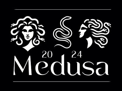 LOGO - MEDUSA - GORGON branding design gorgon graphic design icon identity illustration logo marks medusa meduse monster mythology snake symbol ui woman