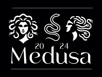 LOGO - MEDUSA - GORGON branding design gorgon graphic design icon identity illustration logo marks medusa meduse monster mythology snake symbol ui woman