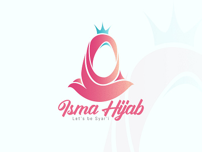 Isma Hijab Logo Veil headscarf islamic logo logo beautiful logo fashion logo islam logo islamic logo moslem logo muslimah logo pink logo veil logo woman logo women logoheadscarf veil