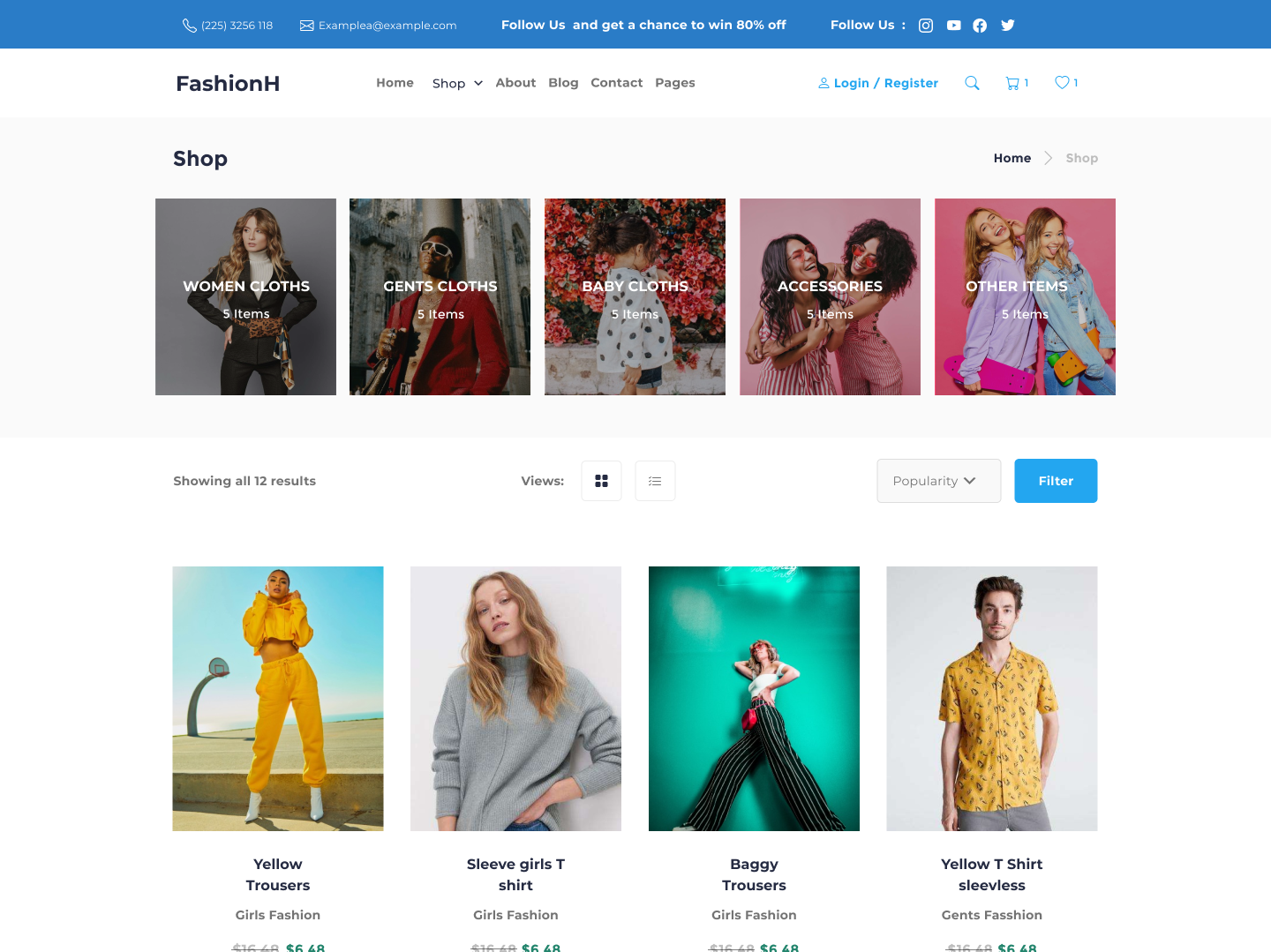 Fashion House Product Page UI Design by Pasindu Madhushanka on Dribbble