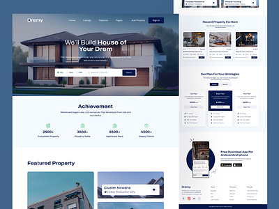 Property website landing page UI ❤️ landing page property website property website landing page ui ui design ux ux research website design