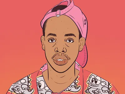 Earl Sweatshirt illustration music portrait musician potrait personal project portrait illustration procreate spotify cover