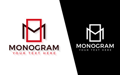 Simple 3d double Letter M Monogram  Monogram logo design, Simple logo  design, Custom logo design