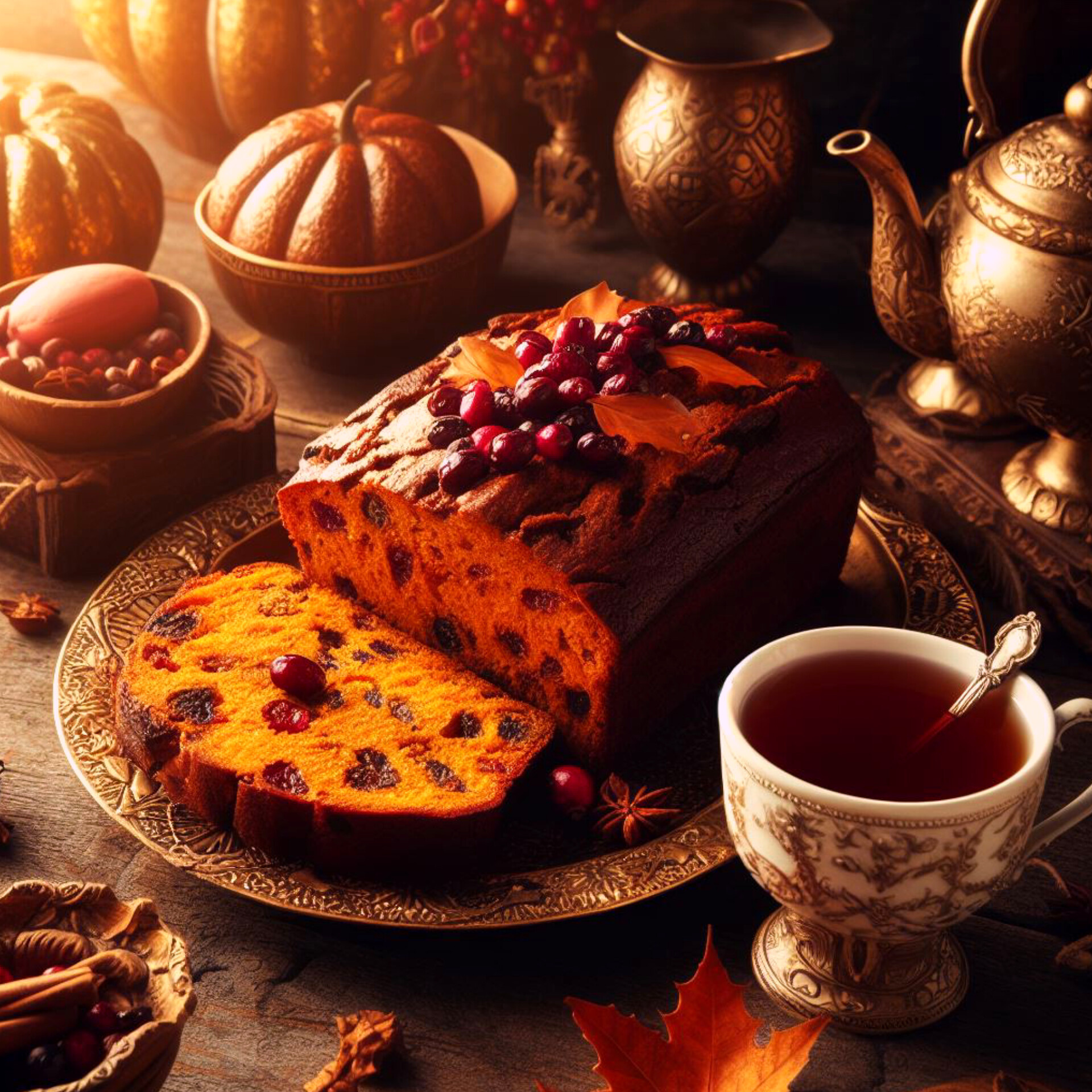 Sweet potato cranberry bread recipe art by Skye Creative Digital on