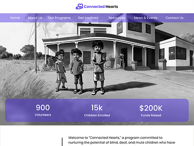 Connected Hearts- NGO site adobeillustartor agency design designagency figma graphicdesign logo ngo nonprofitorganization productdesign ui uiux ux webdesign