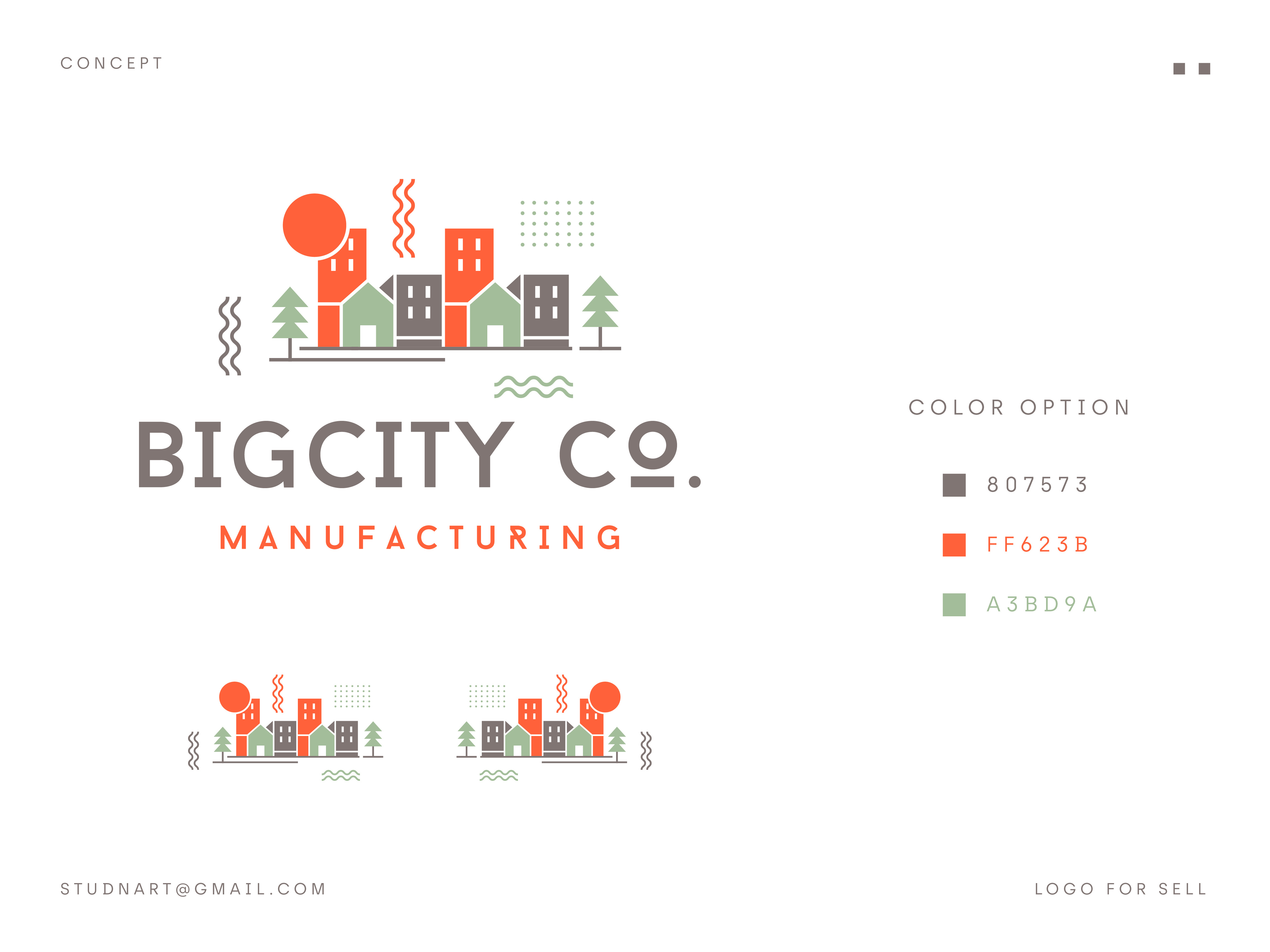 Bigcity Co. Logo abstract branding building building logo design graphic design house logo illustration landscape logo logo logo design modern logo mortgage logo real state logo typography vector vintage logo