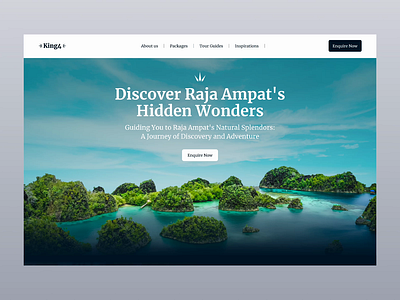 Raja Ampat Tour Guide Website animation clean holiday island landing page langing page design micro interaction raja ampat tour guide website ui design ux vacation website website design