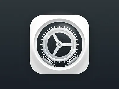 Settings - App icon redesign concept #35 - LARGE app branding cog cogs design graphic design illustration logo typography ui ux vector