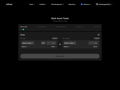 Crypto Asset Swap token view transaction