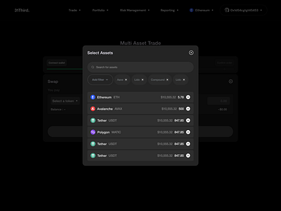 Multi Asset Swap - Search Assets view transaction