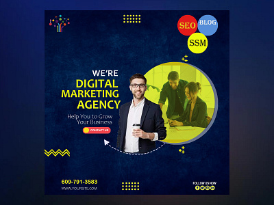 Digital Marketing Post branding design fitness post graphic design photoshop post design ui