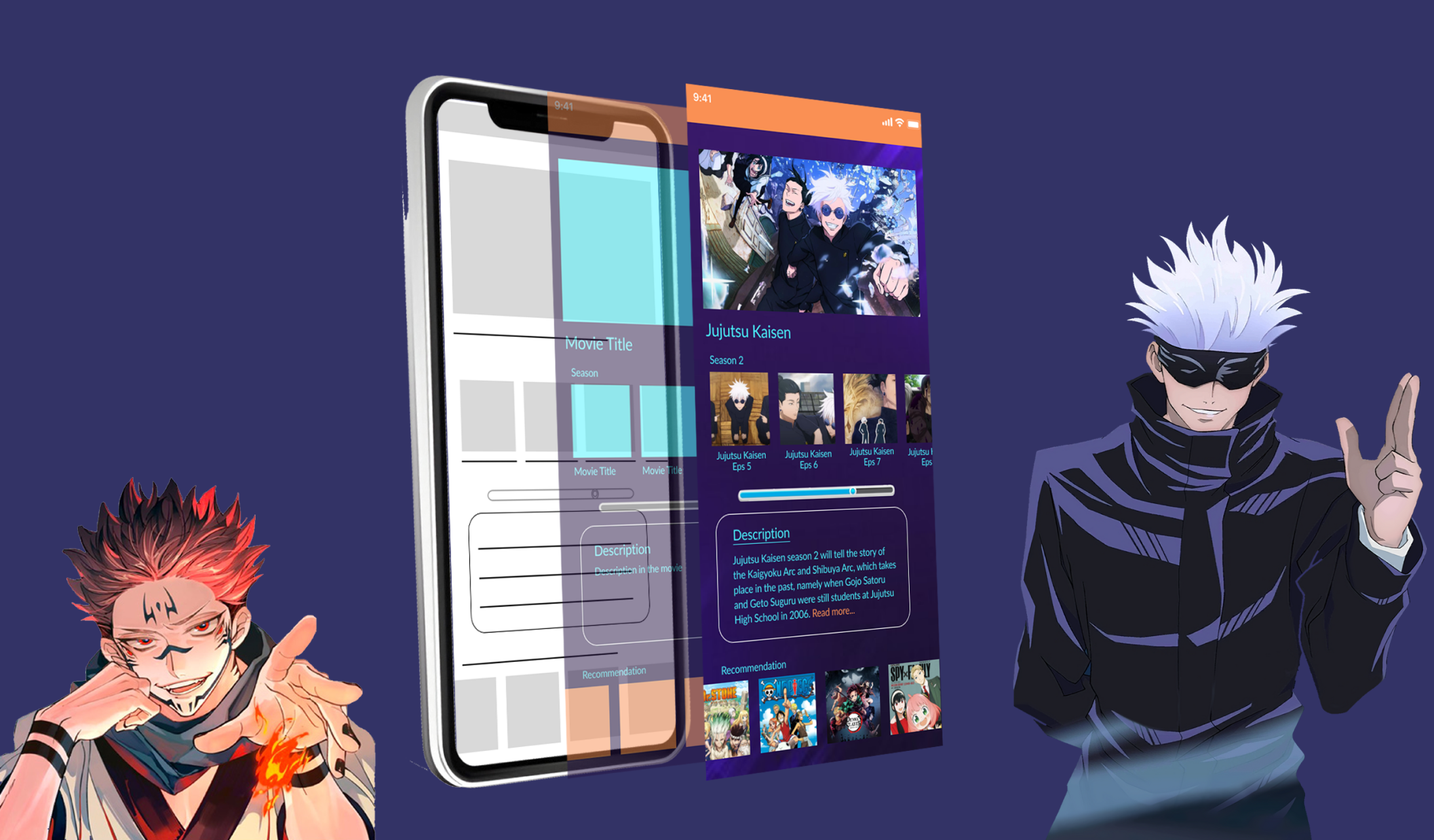 Application Movie Anime app movie ui uiux ux