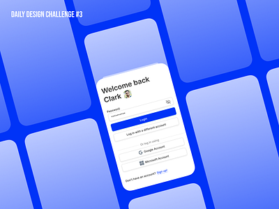 Log In Page - DDC #3 app component design log in login mobile mobile app ui