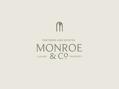 Monroe & Co I agent architect architecture brand identity branding builder buyer construction estate agent estates homes house houses identity lettering logo luxe luxury property uk