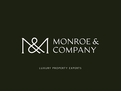 Monroe & Co IV architect architecture brand design brand identity branding estate agents lettering logo luxury monogram partners property